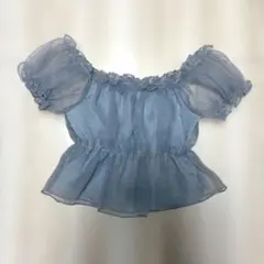 オフショルシフォントップス