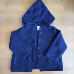 【美品】baby GAP くま耳付き ニットカーディガン 80cm