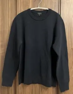 UNIQLO クルーネック長袖ニット　メンズ　ネイビー