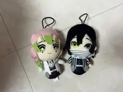 鬼滅の刃 甘露寺蜜璃 伊黒小芭内　ちみっともぬい　キーホルダー