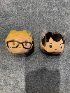 月島蛍　影山飛雄　ハイキュー　ガチャガチャ　ぬいぐるみクリップ　前髪クリップ