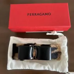 FERRAGAMO ヴァラ リボン バレッタ レオパードのサムネイル