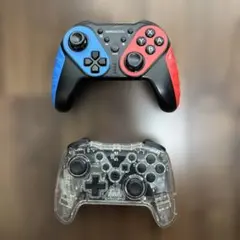 NintendoSwitch対応 コントローラー 2個セット クリア＆ブラック
