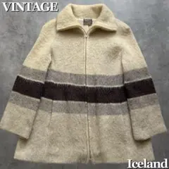 70s モヘア ジャケット ウール コート アイスランド製 ヴィンテージ