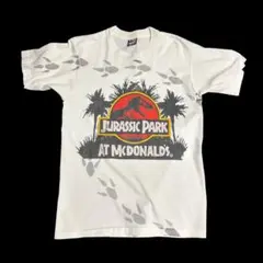 ジュラシックパーク Tシャツ USA製 90s USA製 袖裾シングル 足跡 