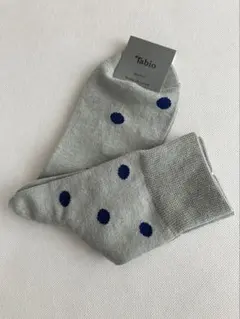 Tabio 水玉模様 グレー ソックス