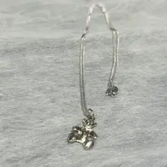 シルバー テディベアチャーム ネックレス