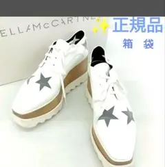 春夏　星通気性36.5サイズ23.5cm〜23cmステラマッカートニー厚底エリス