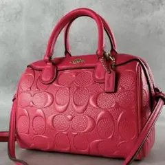 ✨美品✨コーチ　マイクロ　ベネット　サッチェル　2way パテントレザー　ピンク