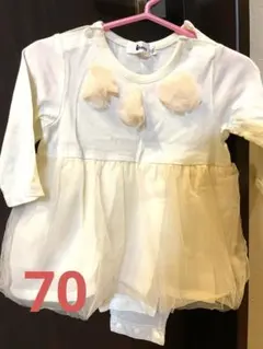 BeBe べべ　70サイズ 長袖ワンピース　誕生日　結婚式　お祝い