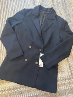GU ダブルブレスト　テーラードジャケット　黒　s