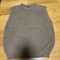 UNIQLO ブラウン ノースリーブニットベスト L