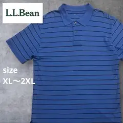 L.L.Bean エルエルビーン ポロシャツ ボーダー ブルー XL〜2XLのサムネイル