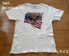 T.M.T. ラインストーンTシャツ Ｌサイズ