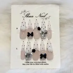 No.37 ネイルチップ ガーリー ピンク ドット 水玉