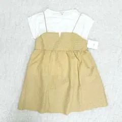 マタニティ Tシャツ エンボス キャミソールセット 授乳服 イエロー 夏服