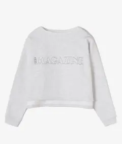 [THIRD MAGAZINE]ロゴ刺繍前後差スウェット（VERYコラボ）