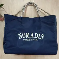 【土日限定値下げ】NOMADIS リバーシブルトートバッグ ネイビー