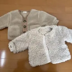 ボア素材 ベージュアウター 2点セット