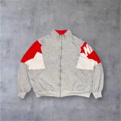 NIKE 90s スウェットジャケット 切替 XL 短丈ワイド
