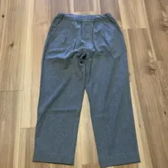 グレー ウール混紡 スラックス