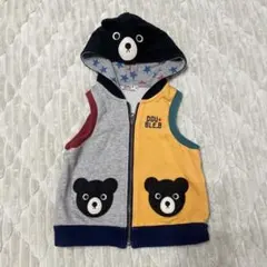【週末セール】DOUBLE.B フード付きベビーベスト 90