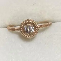 ete エテK10PG ピンクゴールド キュービックジルコニア リング 約13号