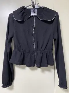 H&M 襟付きトップス　黒