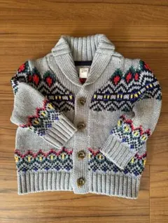【美品】baby GAP ★ベビー ノルディック柄カーディガン 70cm
