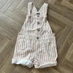GAP オーバーオール ストライプ ピンク