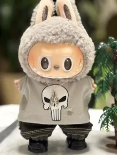 ハンドメイド ラブブサイズ ストリート風 着せ替え服 3点セットJ268