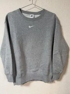 NIKE スウッシュ 刺繍 スウェット トレーナー グレー M