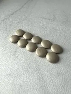 シャンパンゴールド　レザー風カボション10個セット