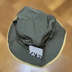 ZARA バケットハット オリーブグリーン/ベージュ　新品
