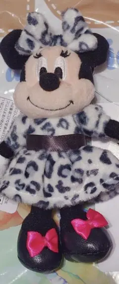 【最終価格】ミニー　ヒョウ柄　ぬいぐるみチャーム