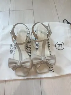 JELLY BEANS シルバーリボンサンダル　Sサイズ　日本製