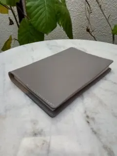 手帳カバー　本革レザー　B6サイズ　ライトグレー