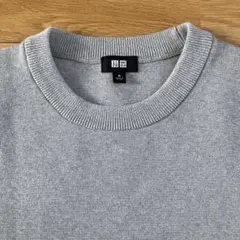 【未使用品】UNIQLO ウォッシャブルミラノリブクルーネックセーター グレー