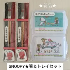 【新品】SNOOPY スヌーピー 箸＆トレイセット