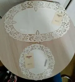 未使用　近沢レース テーブルセンター　花瓶敷き 大小セット
