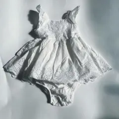 ベビーギャップ　babygap ワンピース　白　80cm 12m 18m
