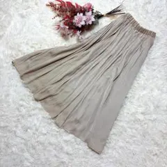 ユナイテッドアローズ グリーンレーベル リラクシング ロングスカート ベージュF