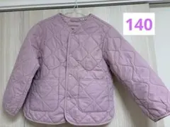 UNIQLO キッズ　ノーカラーライトダウン　ピンク　140