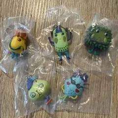 ナンジャモンジャ　キーホルダー　カプセルトイ 5体セット