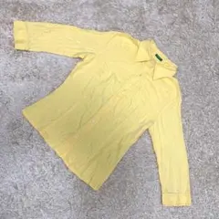 ベネトン 長袖トップス コットン100 イエローシャツ M相当 長袖