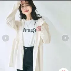 coca uvカット　ペプラムデザイン　ギャザーパーカー　ラッシュガードL