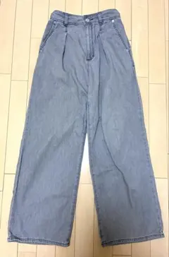 GU デニム グレー レディース Sサイズ パンツ ストレート　ジーンズ