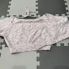 GRL 薄い紫色 クロップドニットセーター