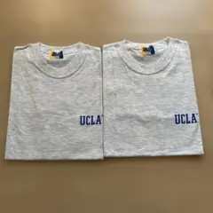 【２枚セット】UCLA ロンT 150 グレー 通学着 男女兼用 まとめ売り