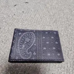 ペイズリー柄 レザー カードケース　COACH